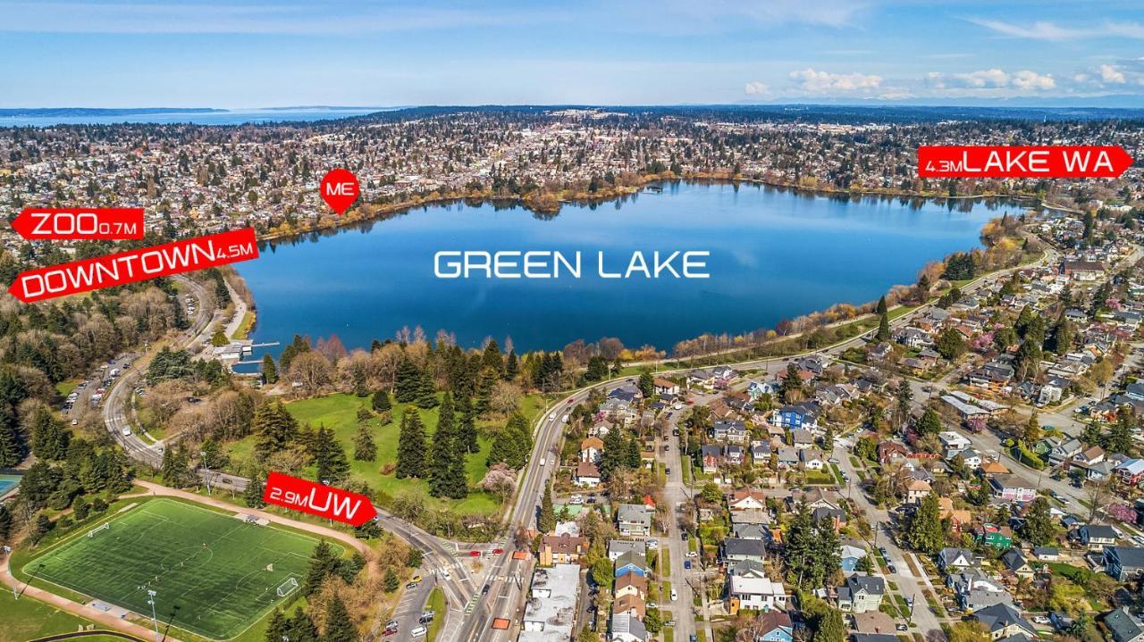 Green Lake 1St Line Home A With Central Air Conditioners Сиэтл Экстерьер фото